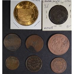 LOT: 8 - TOKENS, OLD FOREIGN COINS