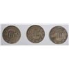 Image 2 : 3 THREE CENT SILVERS; 2 -SLIGHTLY BENT