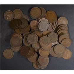 100-MIXED DATE CIRC INDIAN CENTS ALL IN THE 1900’S