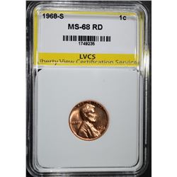 1968-S LINCOLN CENT LVCS SUPERB GEM