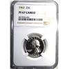Image 1 : 1963 WASHINGTON QUARTER, NGC PF-67 CAMEO