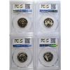 Image 2 : 4 PROOF WASHINGTON QUARTERS ALL PCGS GRADED