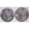 Image 1 : 2 MORGAN DOLLARS:  1889-S AU RIM DAMAGE &