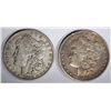Image 1 : 1892-S FINE & 1892-O XF MORGAN DOLLARS
