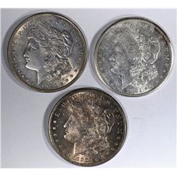 3 AU MORGAN DOLLARS:  1921-P, 1921-D &