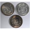 Image 2 : 3 AU MORGAN DOLLARS:  1921-P, 1921-D &