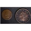 Image 1 : 1841 LARGE CENT VG/F & 1870 INDIAN