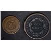 Image 2 : 1841 LARGE CENT VG/F & 1870 INDIAN