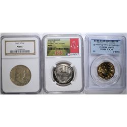 LOT: 1949-S FRANKLIN HALF DOLLAR NGC AU 55,