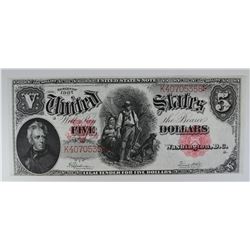 1907 $5 LEGAL TENDER  WOODCHOPPER 