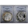Image 1 : 1987 & 2004 AMERICAN SILVER EAGLE DOLLARS