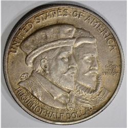 1924 HUGUENOT-WALLOON COMMEM HALF DOLLAR  AU+