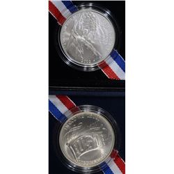 1991 USO & 2012 STAR SPANGLED BANNER UNC DOLLARS