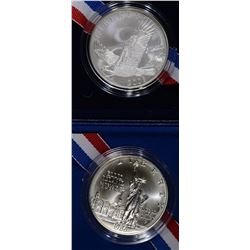1986 LIBERTY & 2008 BALD EAGLE UNC COMMEM DOLLARS