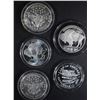 Image 2 : 5-ONE OUNCE .999 SILVER ROUNDS IN CAPSULES