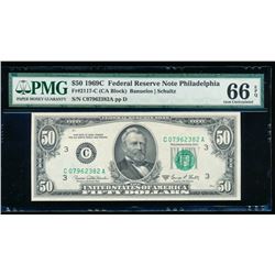 1969C $50 Philadelphia Federal Reserve Note PMG 66EPQ