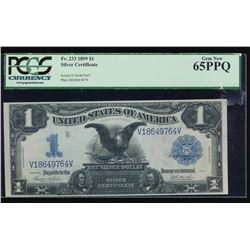 1899 $1 Black Eagle Silver Certificate PCGS 65PPQ