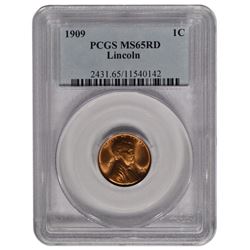 1909 Lincoln Cent Coin PCGS MS65RD