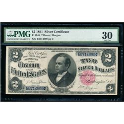 1891 $2 Silver Certificate PMG 30