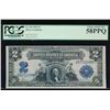 Image 1 : 1899 $2 Mini Porthole Silver Certificate PCGS 58PPQ