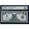 Image 1 : 1899 $1 Black Eagle Silver Certificate PMG 65