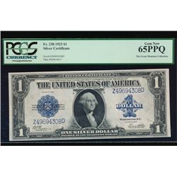 1923 $1 Silver Certificate PCGS 65PPQ