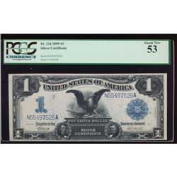 1899 $1 Black Eagle Silver Certificate PCGS 53