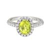 Image 1 : 18KT White Gold 1.80ct GIA Cert Chrysoberyl and Diamond Ring