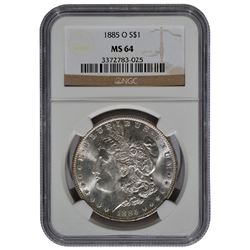 1885-O $1 Morgan Silver Dollar Coin NGC MS64
