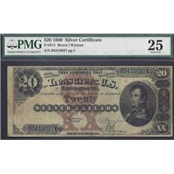 1880 $20 Silver Certificate PMG 25