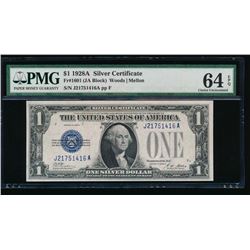 1928A $1 Silver Certificate PMG 64EPQ