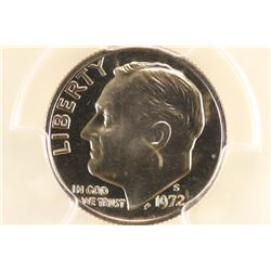 1972-S ROOSEVELT DIME PCGS PR68 CAM