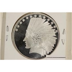 1 TROY OZ .999 FINE SILVER PROOF ROUND INDIAN /