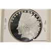 Image 1 : 1 TROY OZ .999 FINE SILVER PROOF ROUND INDIAN /