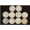 Image 1 : 10 ASSORTED 1930'S & 40'S MERCURY DIMES