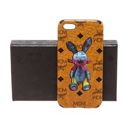 MCM Cognac Visetos Coated Canvas Rabbit IPhone5 Hard Case