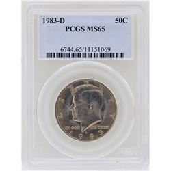 1983-D Kennedy Half Dollar Coin PCGS MS65