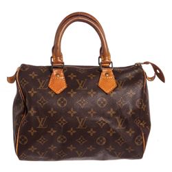 Louis Vuitton Monogram Canvas Leather Speedy 25 cm Bag