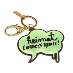 MCM x Strumbel Neon Green Limited Edition Heimat Loves You Keychain