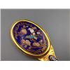 Image 3 : Middle 20th Cnetury Cloisonne Small Miror and Comb. Comb has one tooth loss(One tooth repaired)