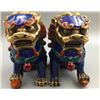 Image 1 : A Pair of Two Middle 20th Century Cloisonne Enamel Lions
