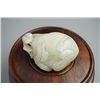 Image 2 : Qing Dynasty, A He Tian White Jade in the Shape of a Bat and a Peach
