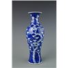 Qing Dynasty, blue-and-white prunus vase(Guan Yin Ping), double blue circle mark