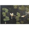 Image 4 : A Large "Floral and Birds" Hanging Screen Inlaid with Multi-Precious Jade