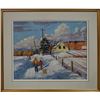 Image 1 : Canadian Artist - Ron Hedrick "Small Country Road in Winter", Ron Hedrick was boron in 1942 in Vanco