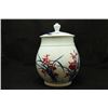 Image 2 : "Jing De Zhen" Blue and White Underglazed-Red "Floral" Jar and Cover with Certification. Artist: Sun
