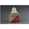 Image 5 : An Early 20th Century "Fu Jian Hui Guan" Famille-Rose Figure of Budai with linen at the bottom