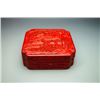 Image 1 : An Early 20th Century Carved Cinnabar Lacquer Square Box with Immortal