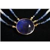 Image 2 : A Sapphire Necklace mounted in 14K Gold with Certification. Small Crack on Sapphire. Estimate Price: