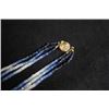 Image 3 : A Sapphire Necklace mounted in 14K Gold with Certification. Small Crack on Sapphire. Estimate Price: